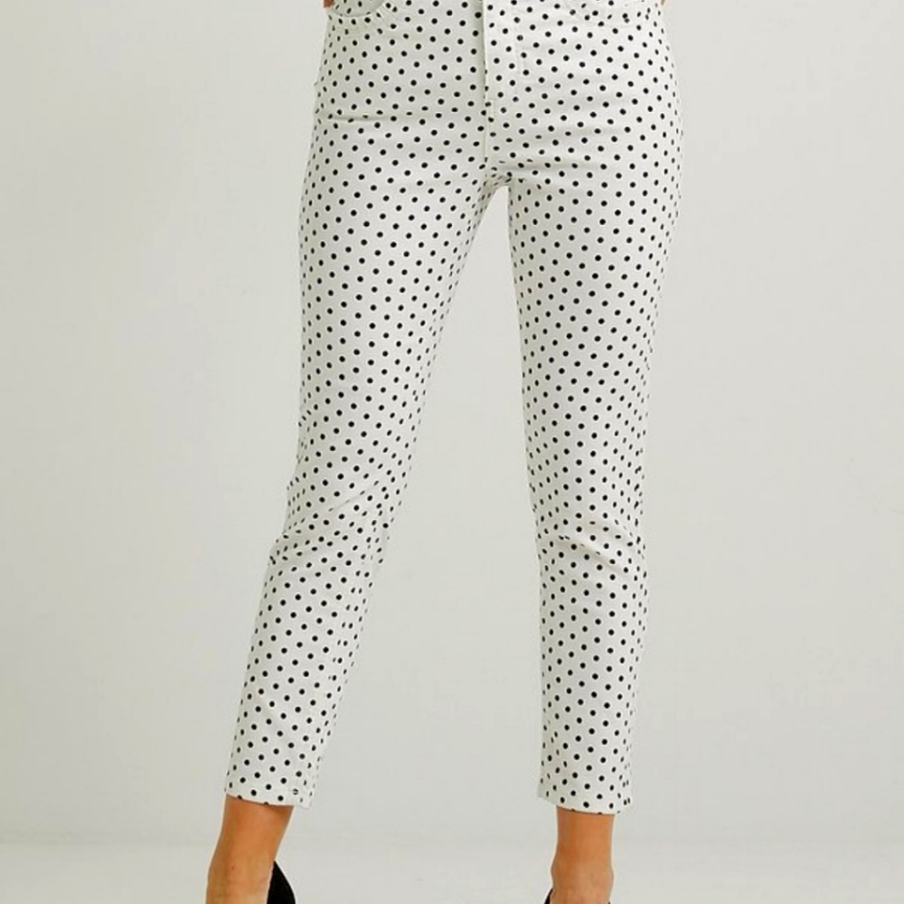 JOSEPH RIBKOFF pocadot fitted jeans